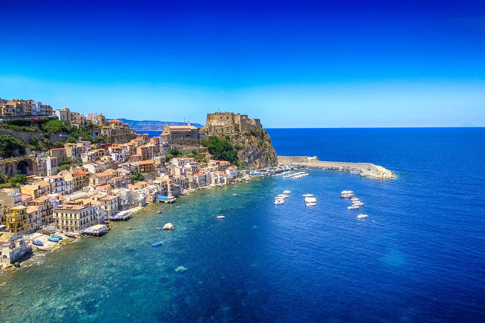 Vue sur Scilla, Calabre Italie