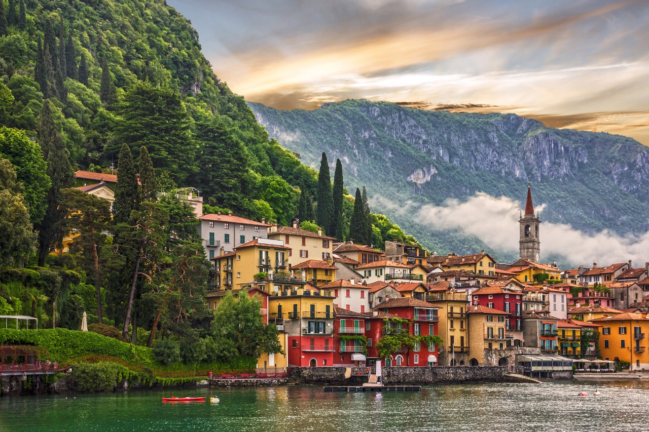 Village près du lac de Come en Lombardie