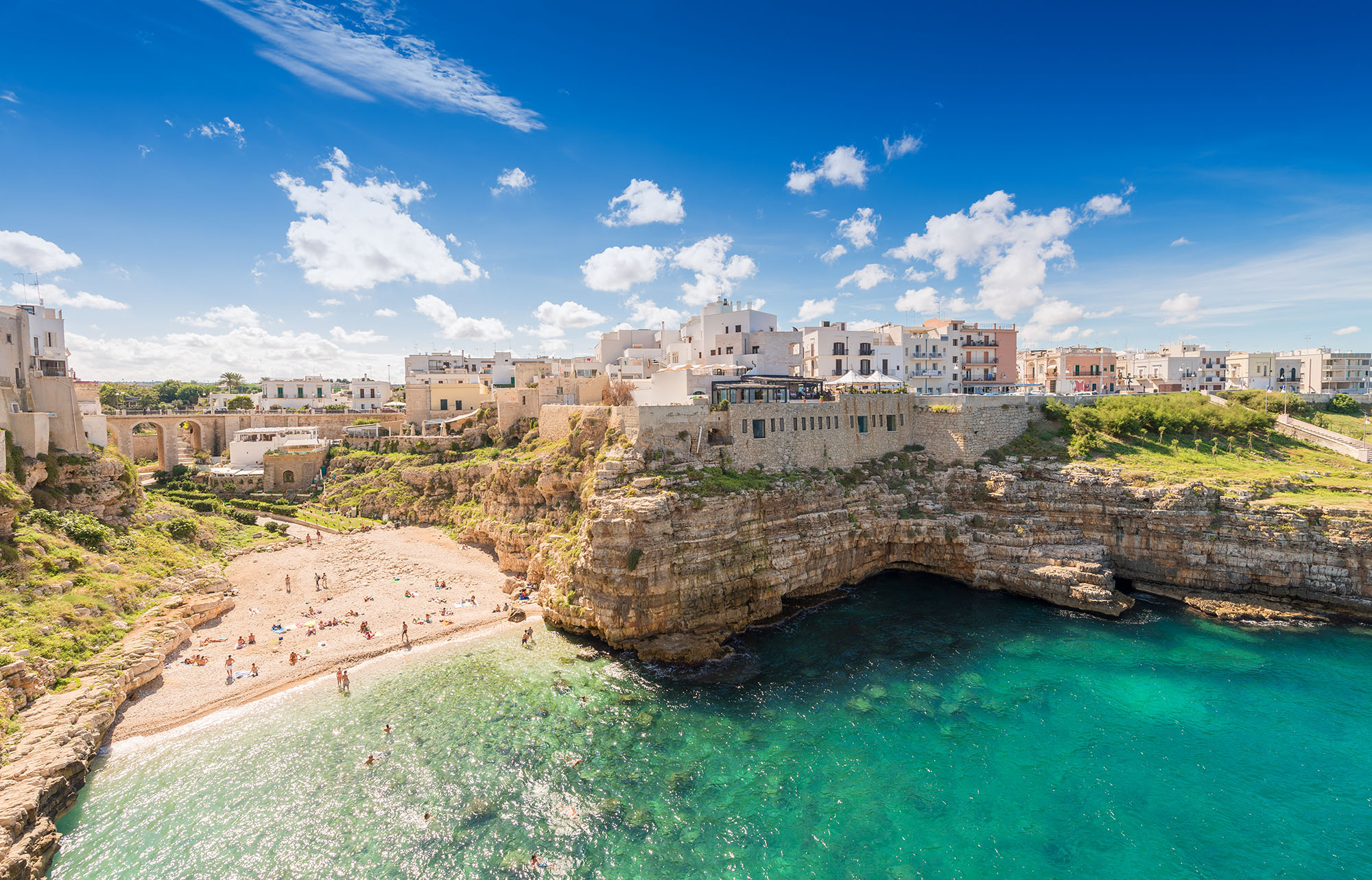 Pouilles Italie, ville de Polignano a mare